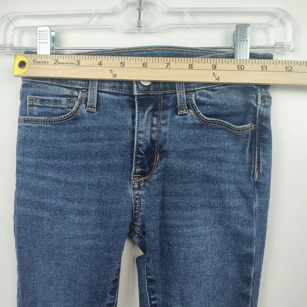 Old Navy High-Rise Rockstar Jeggings, girls size 8, medium wash‎ blue VGC